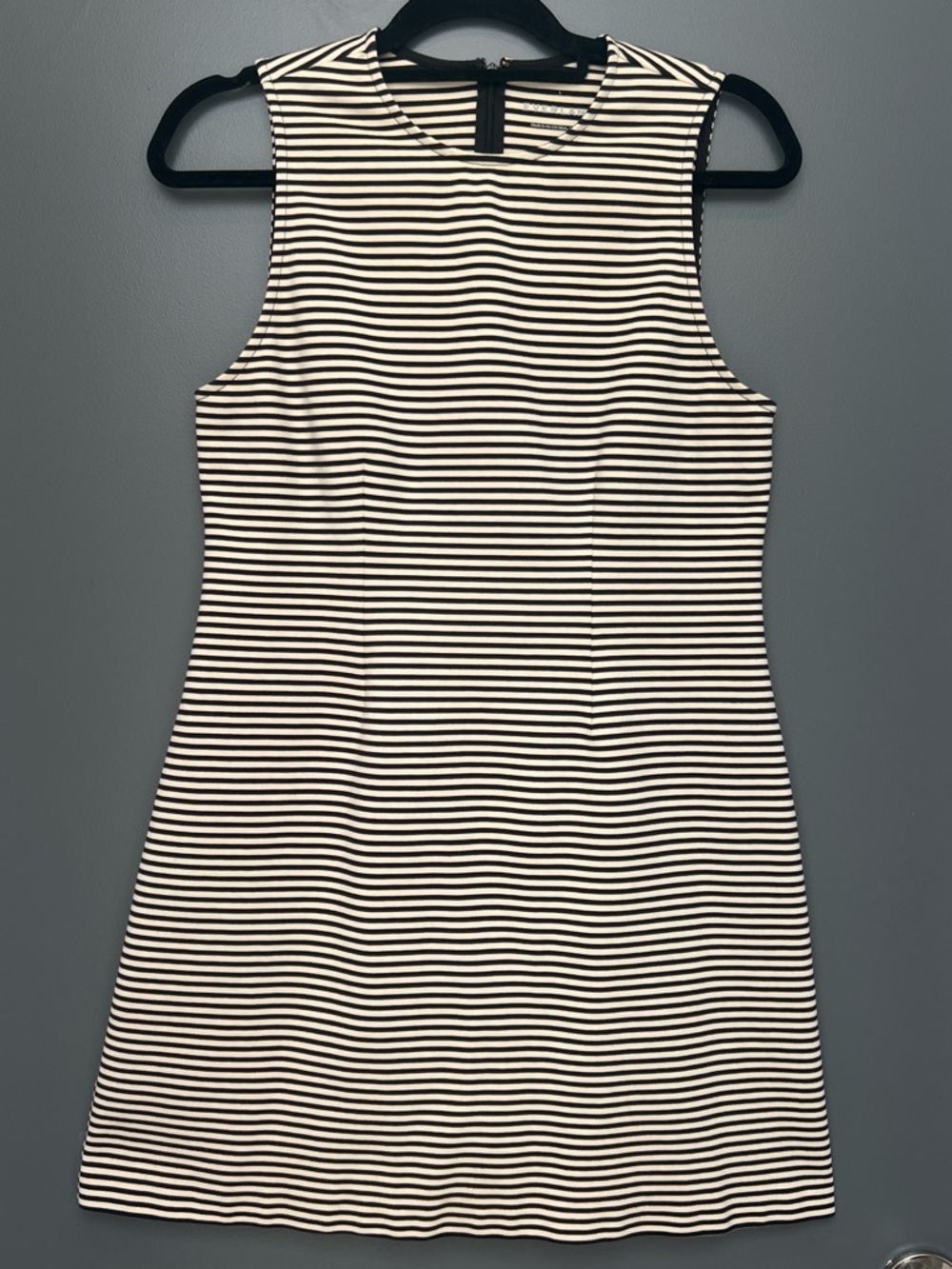 Everlane Striped Sleeveless Shift Dress in Black and White size large